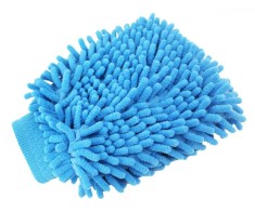 Manusa din microfibra pentru spalat auto si diverse, sters si lustruit, 2 fete, albastru