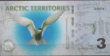 !!! TERITORIILE ARCTICE - 3 DOLARI 2011 - UNC / SERIA A 9970