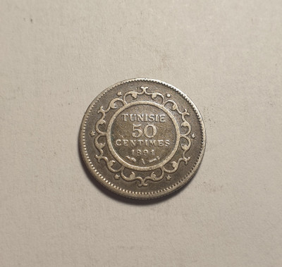 Tunisia 50 Centimes 1891 A foto