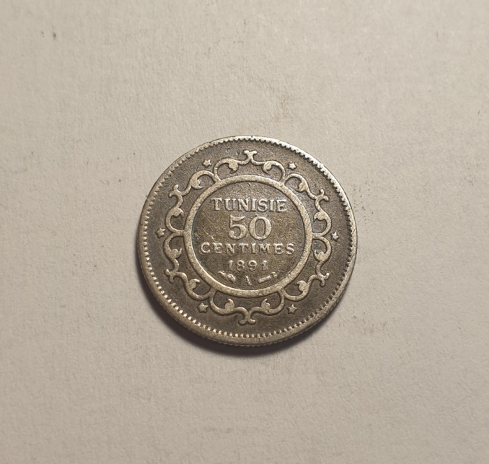 Tunisia 50 Centimes 1891 A