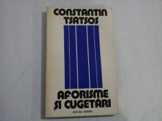 AFORISME SI CUGETARI - Constantin TSATSOS