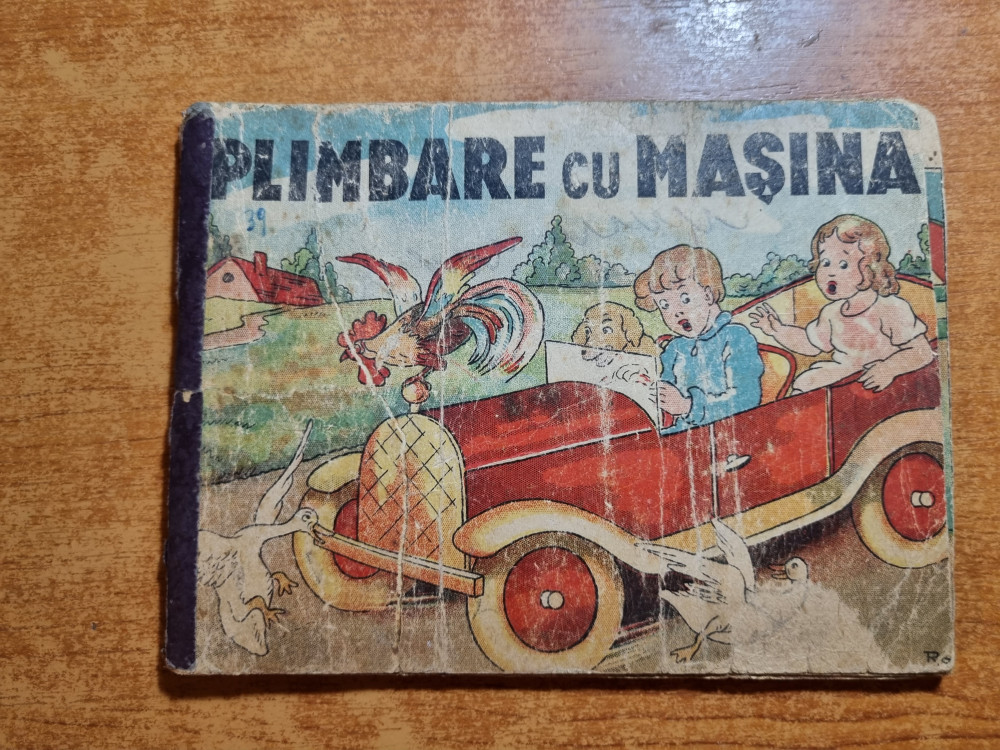 Carte pentru copii - plimbare cu masina - din anii '20-'30 | Okazii.ro