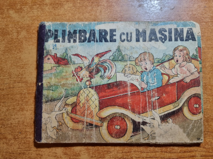 carte pentru copii - plimbare cu masina - din anii &#039;20-&#039;30