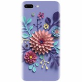 Husa silicon pentru Apple Iphone 7 Plus, Flower Artwork