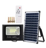 Cumpara ieftin Proiector Solar 100W 240 LED, Telecomanda, IP68, Senzor Lumina, Alb 6500K, Panou Solar 35x35cm, Cablu 4.5m, Ideal Gradina, Camping, Pescuit