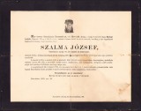 A284 Necrolog, 1895, &icirc;nvățător dirijor Szalma Jozsef, Bălăușeri, Mureș