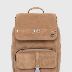 Michael Kors rucsac din piele intoarsa barbati, culoarea maro, mare, neted