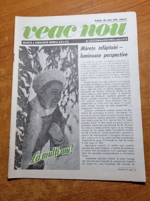 veac nou decembrie 1978 - numar de anul nou
