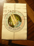 Serie Noua Zeelanda 1994 - Turism - Iaht- 1 valoare 1$ stampilata