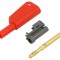 Conector Banana 4mm 32A 1kV Roșu cu Izolație și Soclu Axial