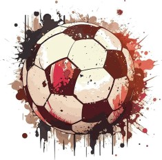 Sticker decorativ, Minge Fotbal, Negru, 10123ST-9 foto