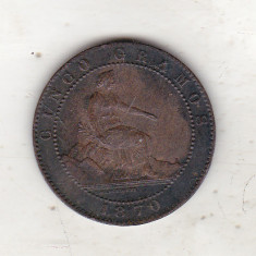 bnk mnd Spania 5 centimos 1870