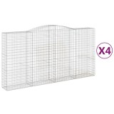 Cumpara ieftin Cosuri gabion arcuite, 4 buc 400x50x200/220 cm, fier galvanizat