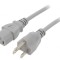 Cablu Alimentare IEC C13 - NEMA 5-15, 2m, Gri, 10A