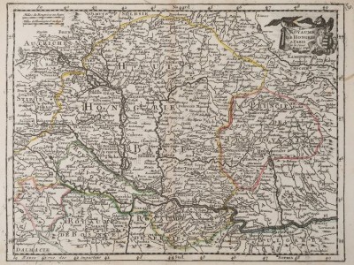 Harta veche, Regatul Ungariei, 1743 foto