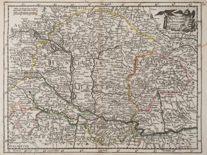 Harta veche, Regatul Ungariei, 1743