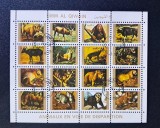 Umm Al Qiwain (Emiratele Arabe Unite) 1972 Fauna Animale pe Cale de Dispariție Mini-Coală 16v Ștampilat - A90