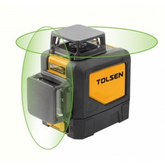 Nivela laser cu doua planuri autonivelare Tolsen, 360 grade, 30 m, linie de aliniere, fascicul verde foto