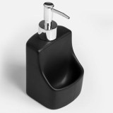Dozator cu suport pentru burete, 350 ml, Negru, CMCLASS