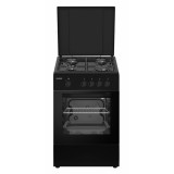 Aragaz pe Gaz Heinner HFSC-SME50BK, 4 arzatoare, Dispozitiv de siguranta, 50x50, Negru