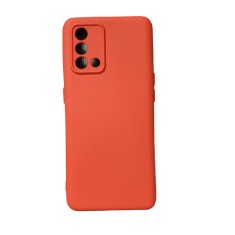 Husa silicon protectie camera cu microfibra in interior Oppo A74 4G Portocaliu