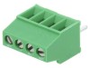 Regletă de conexiuni PCB unghi 90&deg; 2,54mm 4 piste 10A, TE Connectivity