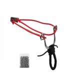 Cumpara ieftin Set prastie metalica si 100 bile metalice 9 mm DEPOX&reg;, snur, negru, 15 cm