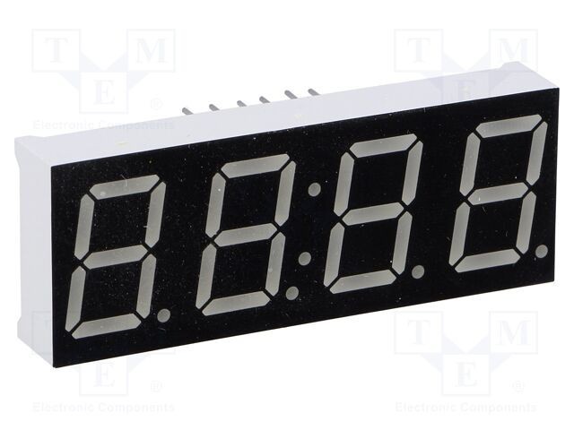 Afișaj LED 7 segmente 14,2mm 0,56 ambră 60mcd OPTO Plus LED