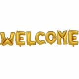 Set baloane folie welcome auriu