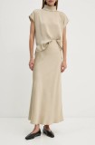 Drykorn fusta culoarea bej, maxi, drept, 130065 66415