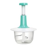 Cumpara ieftin Masina de tocat manuala, pentru legume si carne, capacitate 700ml, din plastic si aluminiu, alb/verde