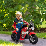 HOMCOM motocicleta electrica pentru copii, 87x46x54 cm, rosie, Rosu