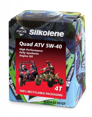 (PL) Ulei Strongikowy 4T 4T Silkolene Quad ATV SAE 5W40 4L SL JASO MA-2 Ambalaj bio-degradabil sintetic foto
