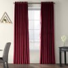 Set draperii din catifea cu inele negre, Madison, 200x225 cm, densitate 700 g/ml, Burgundy, 2 buc