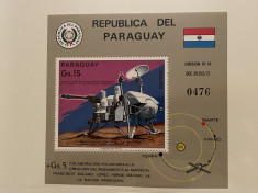 paraguay serie timbre spatiu cosmos apollo aselenizare nestampilate MNH foto