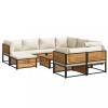 Set de canapele de gradina cu perne 10 piese lemn masiv acacia