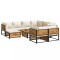 Set de canapele de gradina cu perne 10 piese lemn masiv acacia