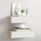 vidaXL Dulapuri de perete cu sertar 2 buc stejar/alb 40x23,5x10 cm MDF