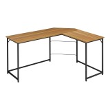Birou de colt dreapta Impetus melamina nuc-negru 150x120x75 cm