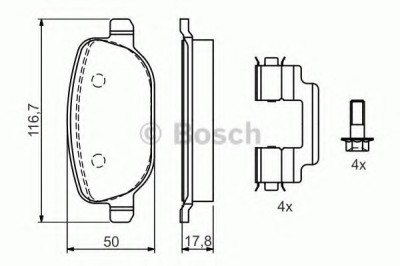 Set placute frana,frana disc LANCIA THESIS (841AX) (2002 - 2009) BOSCH 0 986 424 775 foto