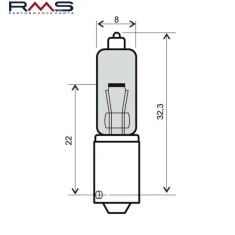 Bec semnalizare halogen 12V 21W H6W BAY9S omologat