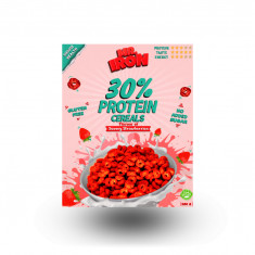 Cereale cu 30% proteina fara zahar low-carb gluten free si vegane Capsuni si Mar, 250g, Mr. Iron