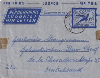 FILATELIE TEMATICA - PLIC AFRICA DE SUD TEMATICA AVION AVIOANE AVIATIE AIRMAIL AEROGRAM foto