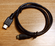 Cablu mini HDMI - HDMI, 1m, noi, capete aurite foto