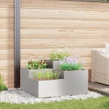 Gossi jardiniera de gradina, 100x100x48 cm, otel inoxidabil