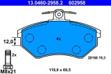 ATE 13.0460-2958.2 set placute frana,frana disc