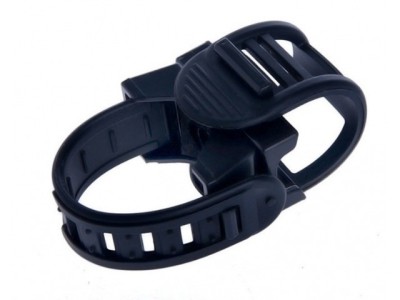Suport lanterna pentru bicicleta, flexibil, reglabil, 8 x 4.5 cm, negru foto