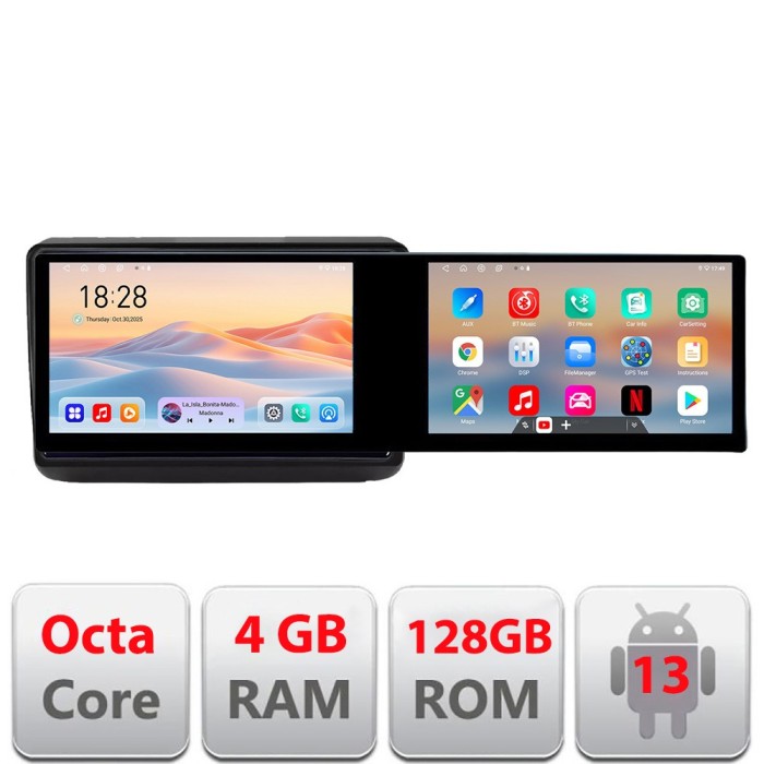 Navigatie Jeep Grand Cherokee 2014-2019 Kit-JGG Edotec 2 ecrane 8 core 4+128 21.6 inch Incell android Wifi 5Ghz gps internet CarStore Technology