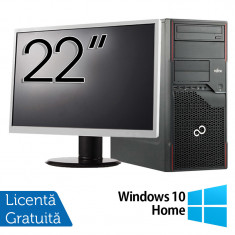 Pachet Calculator Fujitsu ESPRIMO P710 Tower, Intel Core i3-3220 3.30GHz, 4GB DDR3, 250GB SATA, DVD-RW + Monitor 22 Inch + Windows 10 Home NewTechnolo foto