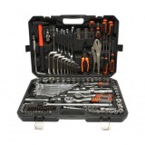 Trusa chei tubulare, combinate fixe si inelare, biti, imbus, torx Cr-V 142 piese Breckner Germany